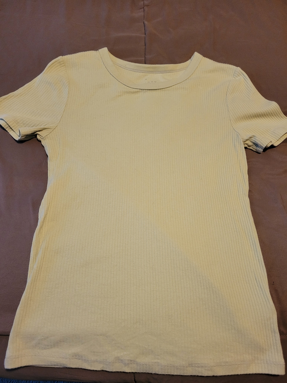 a new day Olive Ribbed Short Sleeve Tee